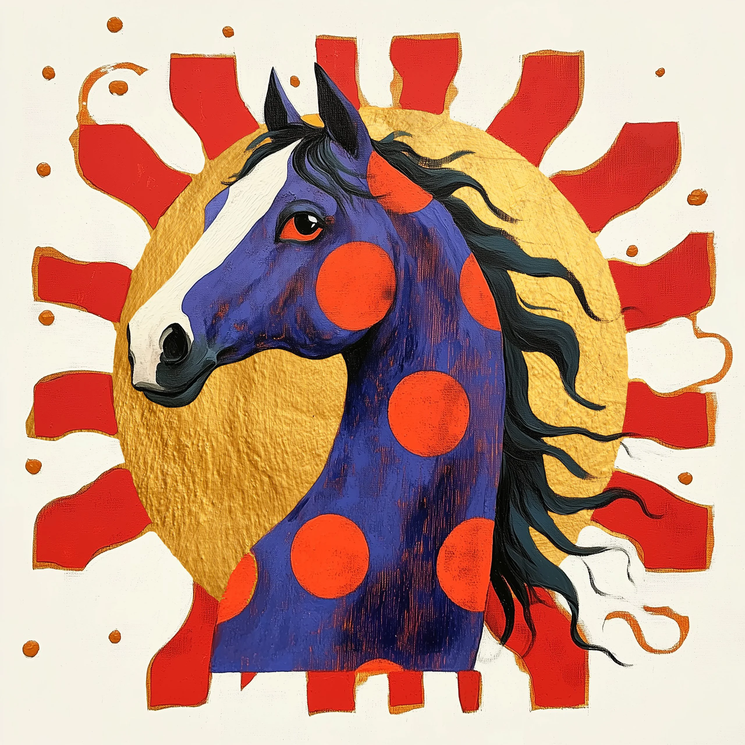 Horse Red Scaled